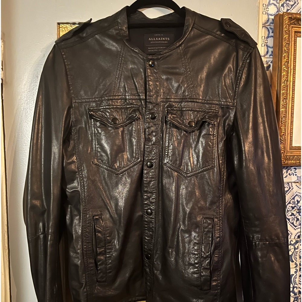 All Saints Leather Jacket / Shirt Jacket